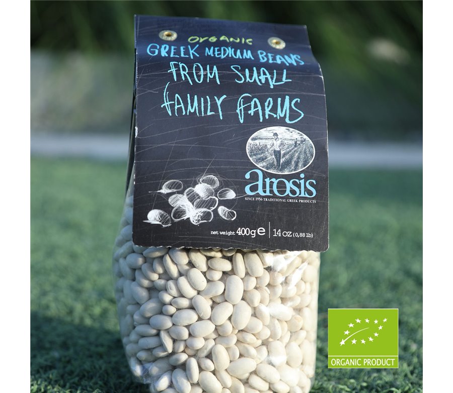 ORGANIC GREEK MEDIUM BEANS AROSIS 400g